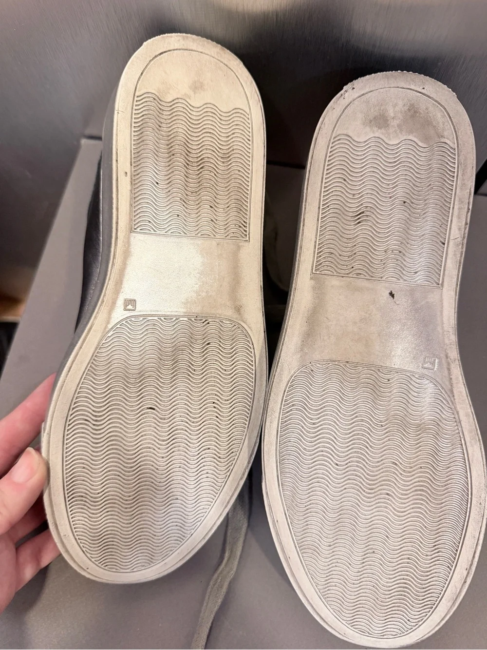 MM6 Maison Margiela Metallic Leather Low-Top Sneakers - Size 37